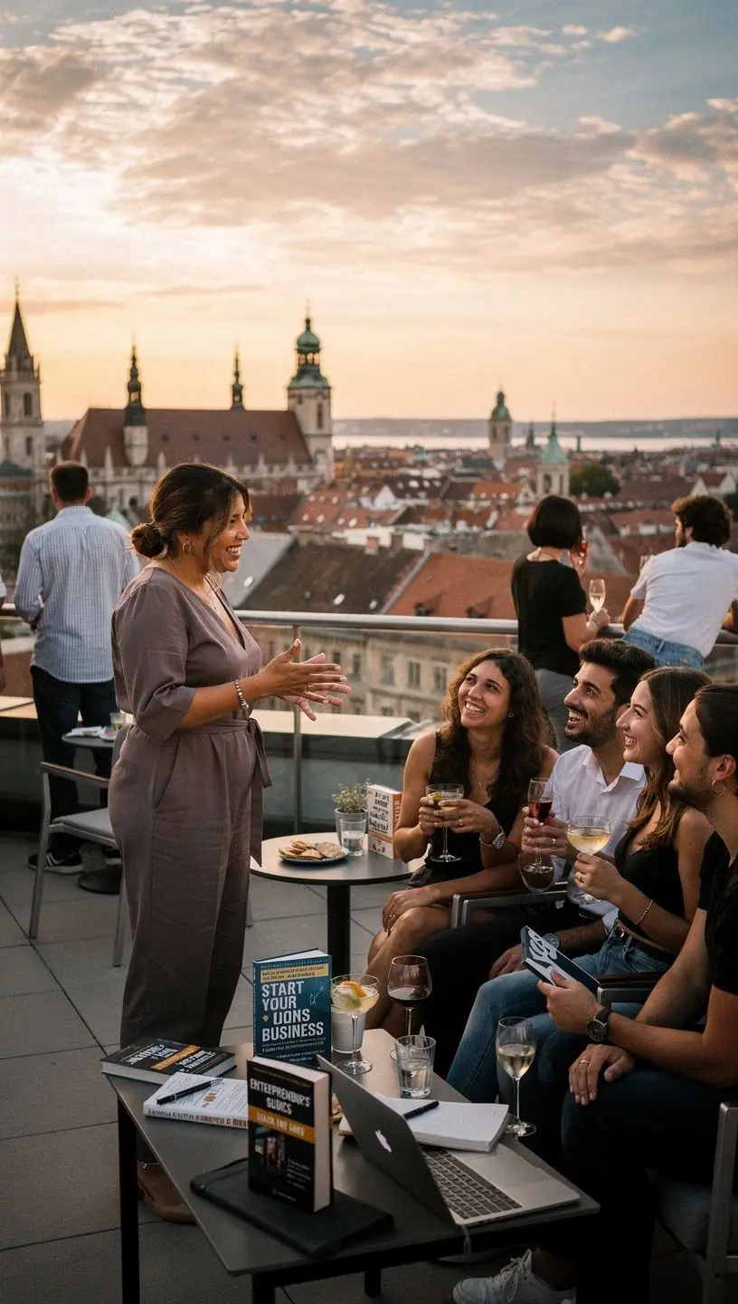 Karrierépítéssel kapcsolatos grafikon és pénzügyi adatok egy táblagépen